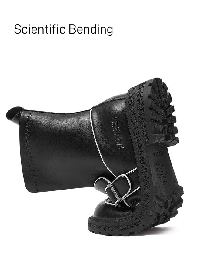 Taranis Taranis Children's Girls' Shoes Black Leather Boots  - Image 3