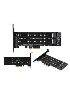 Thoraya PCI‑E 4X to M.2 NVMe SSD NGFF Adapter Card B Key M Key Expansion Dual Interface  - Image 4