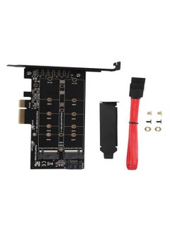 Thoraya PCI‑E 4X to M.2 NVMe SSD NGFF Adapter Card B Key M Key Expansion Dual Interface  - Image 1