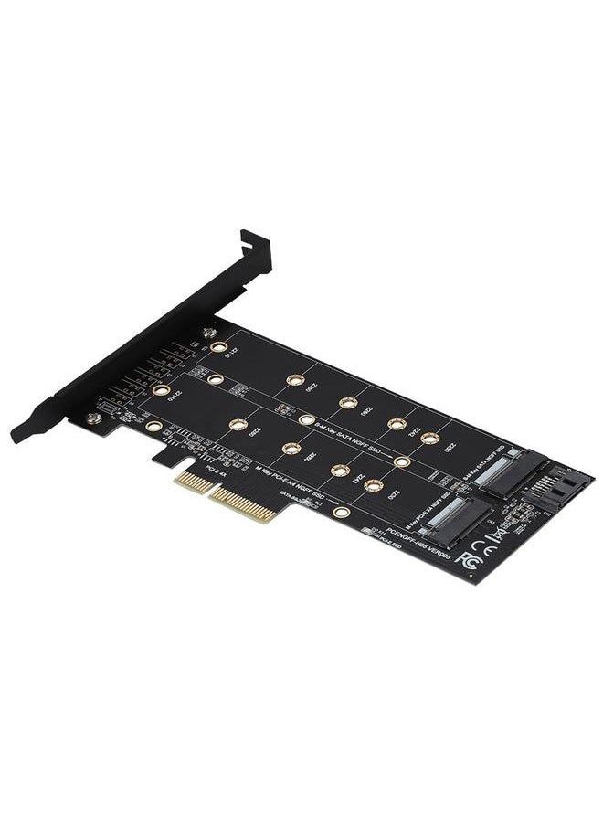 Thoraya - PCI‑E 4X to M.2 NVMe SSD NGFF Adapter Card B Key M Key Expansion Dual Interface - Image 1