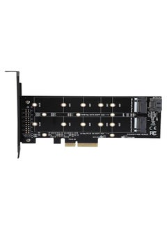 Thoraya PCI‑E 4X to M.2 NVMe SSD NGFF Adapter Card B Key M Key Expansion Dual Interface  - Image 3