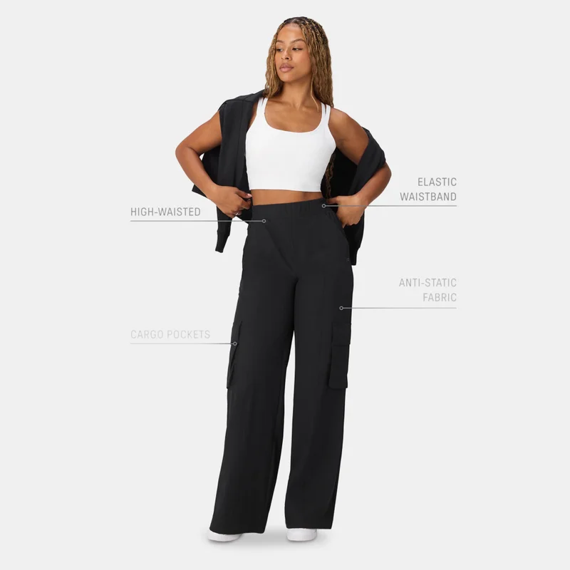 Fabletics Black Women's Downtown Cargo Pants for Women | Best Price UAE