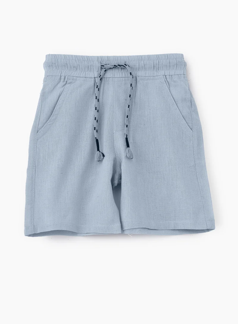 JAM Soft Cotton Shorts for Boys - Light Blue