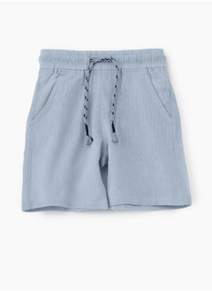 Soft Cotton Shorts for Boys - Light Blue