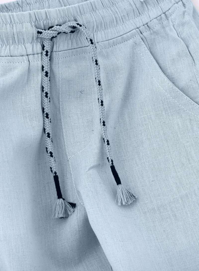 JAM Soft Cotton Shorts for Boys - Light Blue