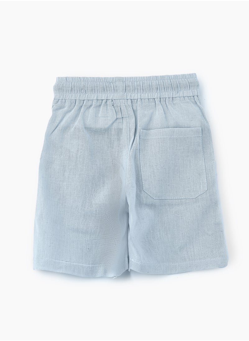 JAM Soft Cotton Shorts for Boys - Light Blue  - Image 2