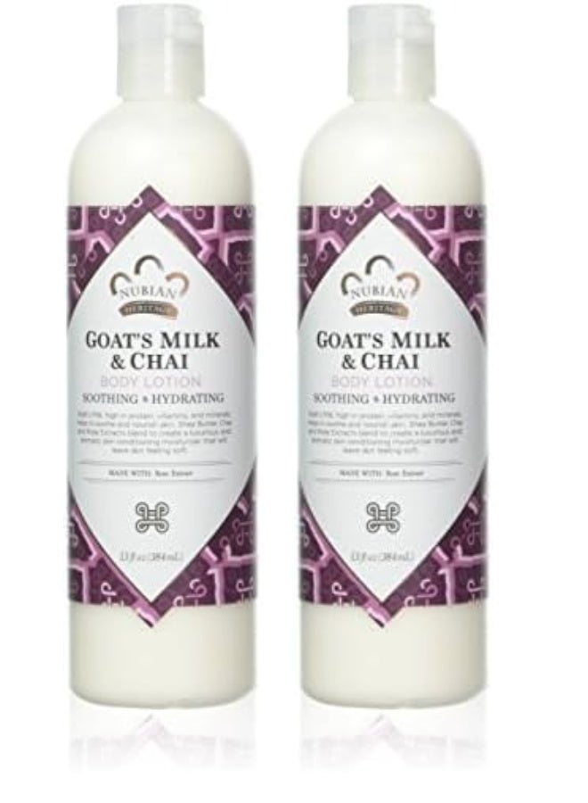 Nubian Heritage Nubian Heritage Body Lotion Goat's Milk & Chai 13 oz Lotion (Pack of 2)