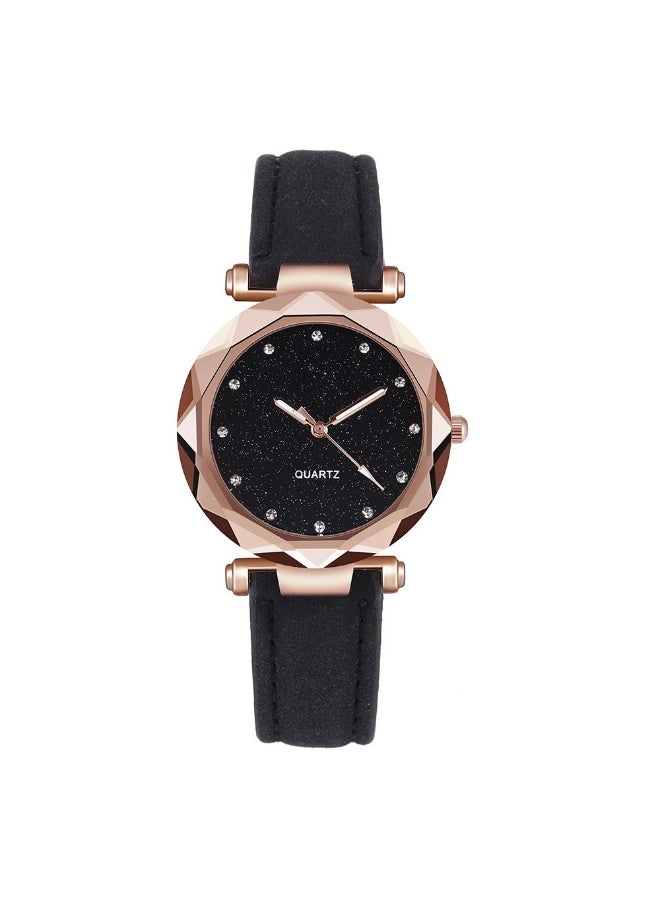 كوارتز مجموعة ساعات جلدية نسائية - تصميم كلاسيكي أنيق للملابس الرسمية والكاجوال - هدية أنيقة لساعة يد نسائية لها - Image 3