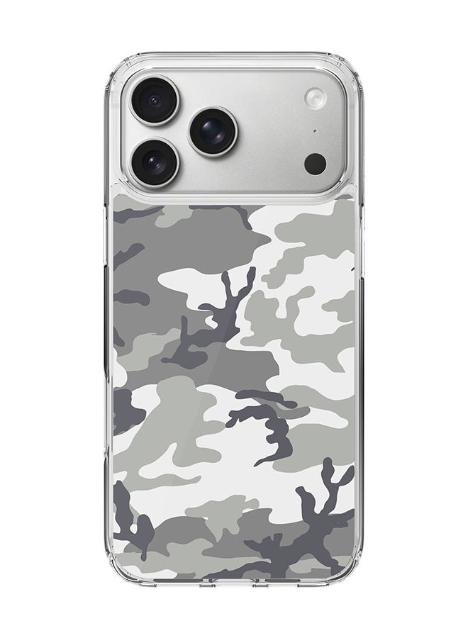 Classic Clear MagSafe Case for iPhone 17 Pro Max , Hybrid Soft Case Flexible Edges Anti Drop TPU PC Gel Thin Transparent Cover [ Designed for iPhone 17 Pro Max ] - Artic Camo Full Print