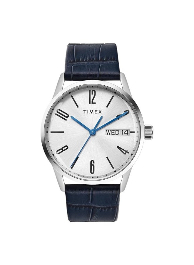 تيميكس ساعة TIMEX تناظرية للرجال، بمينا مستدير ومقاومة للماء - Image 1