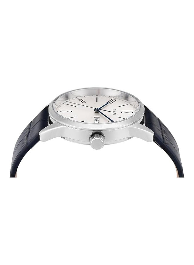 تيميكس ساعة TIMEX تناظرية للرجال، بمينا مستدير ومقاومة للماء - Image 4