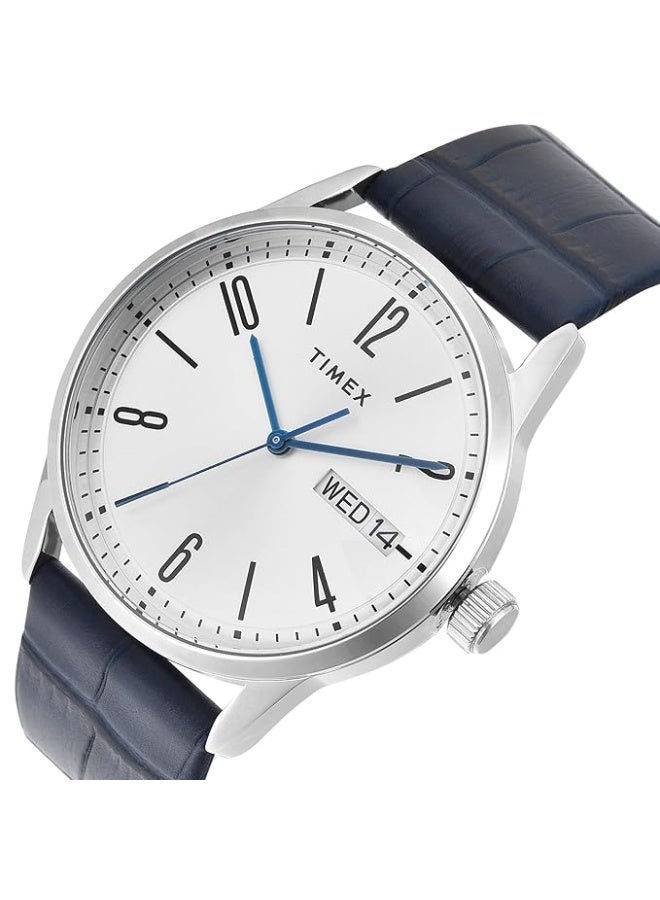 تيميكس ساعة TIMEX تناظرية للرجال، بمينا مستدير ومقاومة للماء - Image 3