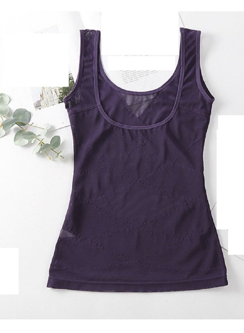 Loquat Body Beautifying Waistband Vest Purple