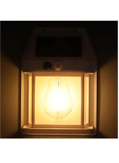 بيوينتي Outdoor Solar Fence Wall LED Light Tungsten Filament Bulb Night Lamp For Courtyard Backyard Garden And Garage Decorative  - Image 5