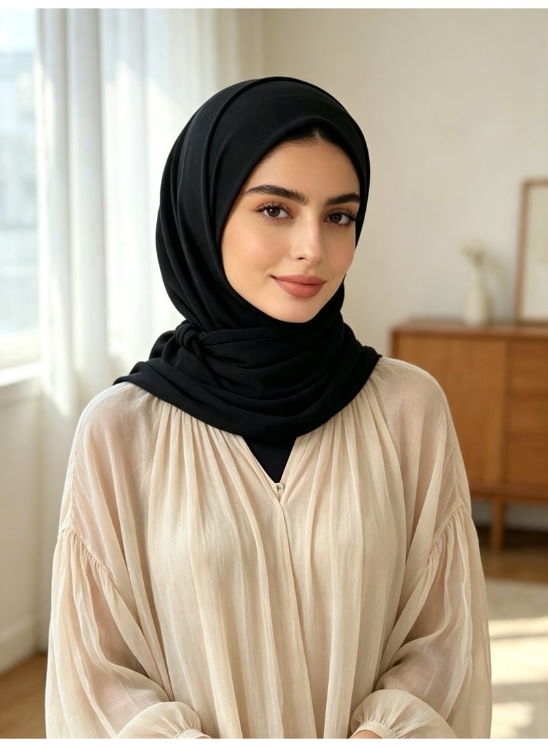 Sellcy Muslim Hijab for Women Abaya Scarf Soft & Breathable with Full Neck Coverage - Image 1