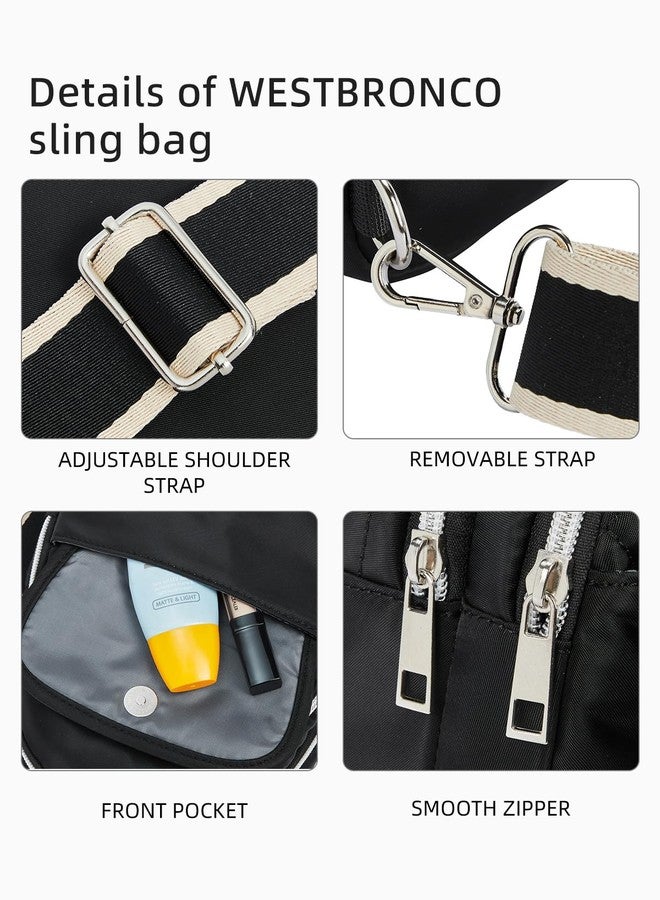 WESTBRONCO Crossbody Sling Bags for Women Large Nylon Travel Purse,Quilted Sling Backpack for Casual Daily - Image 5