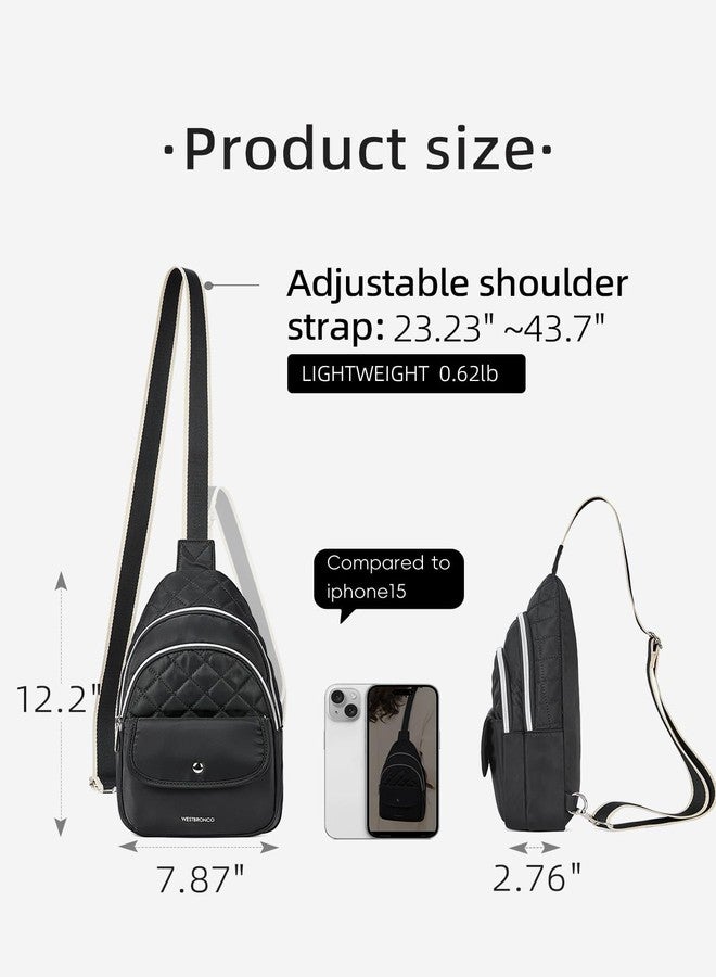 WESTBRONCO Crossbody Sling Bags for Women Large Nylon Travel Purse,Quilted Sling Backpack for Casual Daily - Image 4