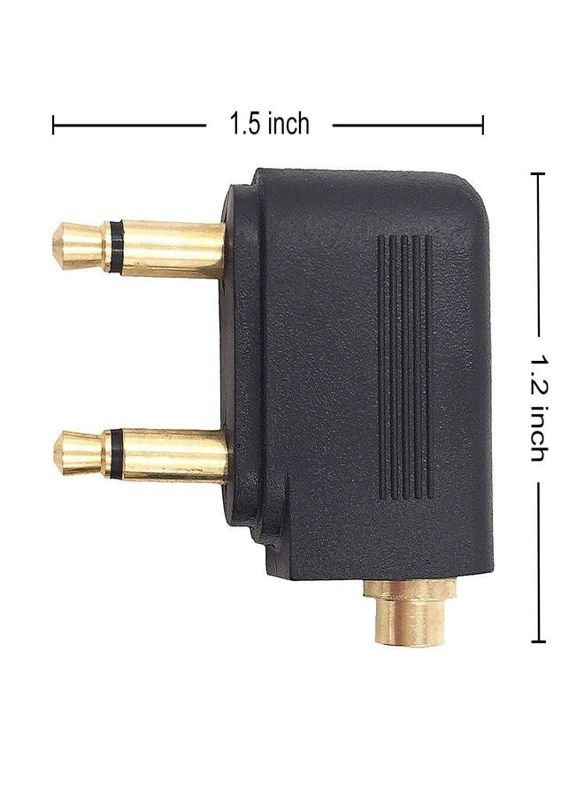 Valefod 4-Pack Airline Airplane Flight Adapters for Headphones, Golden Plated 3.5mm Jack - Image 5