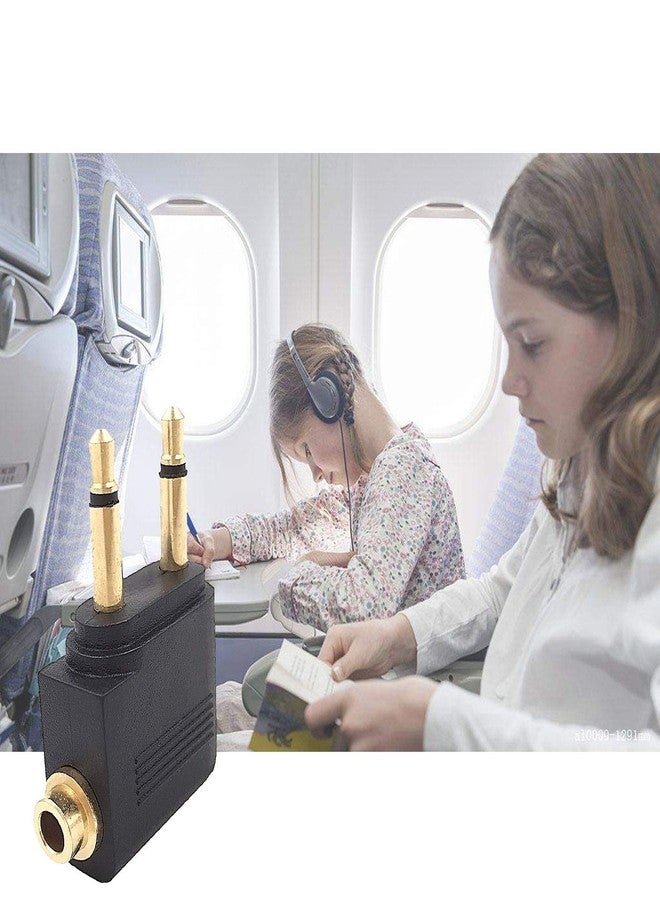Valefod 4-Pack Airline Airplane Flight Adapters for Headphones, Golden Plated 3.5mm Jack - Image 2