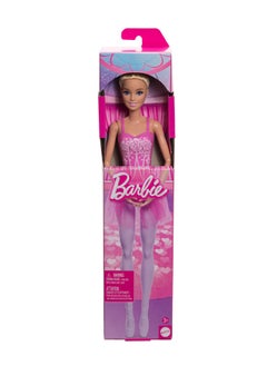 Barbie Ballerina Doll, Blonde Fashion Doll Wearing Purple Removable Tutu, Posed With Ballet Arms & “En Pointe” Toe Shoes  - Image 1