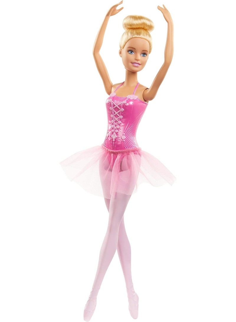 Barbie Ballerina Doll, Blonde Fashion Doll Wearing Purple Removable Tutu, Posed With Ballet Arms & “En Pointe” Toe Shoes - Image 3