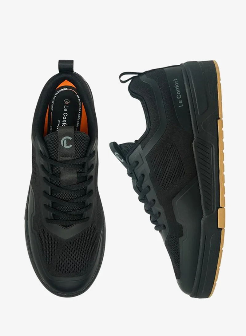 Le Confort BLACK Men Lace-Up Ankle Sneakers for Men | Best Price UAE