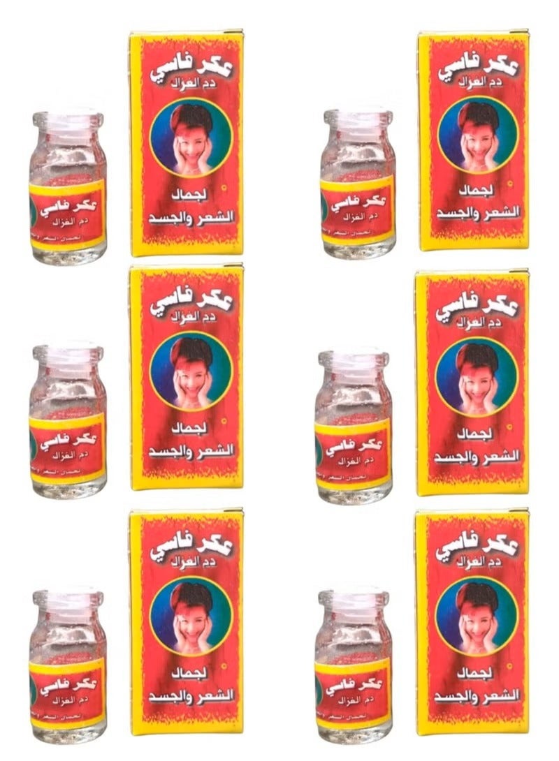 Generic Set of 6 Pieces Aker Fassi Blood Deer For Beauty of Hair And Body  - Image 1