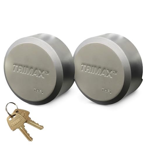 Trimax THP2XL - Trailer Door Lock (2 Pack Keyed Alike) - Shackleless Puck Lock for Trailers, Universal Fit, Weather Resistant - Image 1