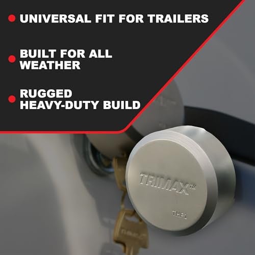 Trimax THP2XL - Trailer Door Lock (2 Pack Keyed Alike) - Shackleless Puck Lock for Trailers, Universal Fit, Weather Resistant - Image 2