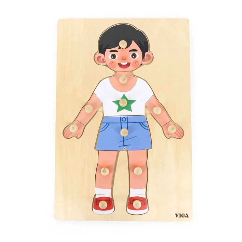 Body Parts Puzzle Boy 12pcs-44669