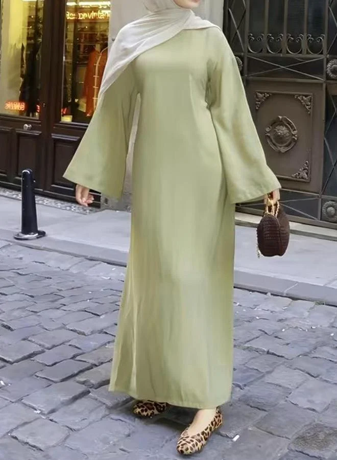 تايك تو Green Long Sleeves Maxi Dress