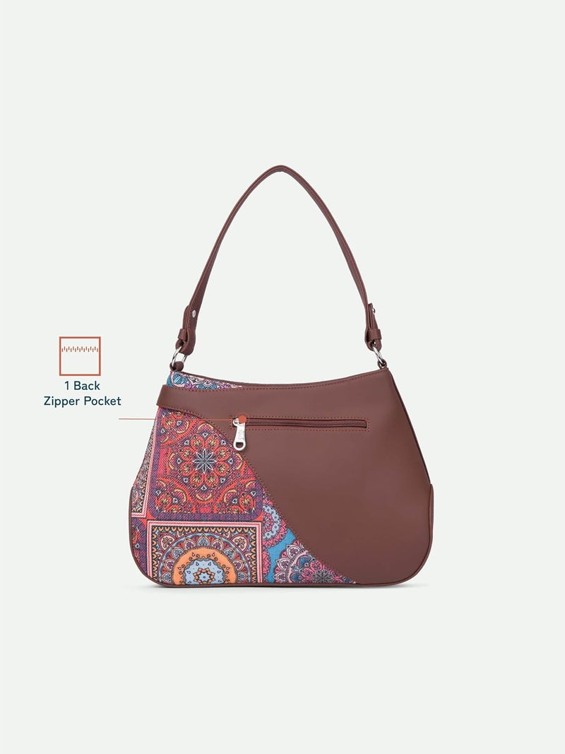 ZOUK Ira Handbag | Stylish Women's Handbag | Luxury Shoulder Bag for Women | Trendy | Fancy Ladies Handbags | Small Purse for Events | Water-Resistant | WavBeach - Image 3