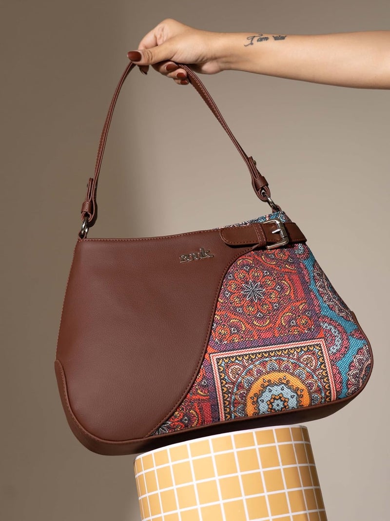 ZOUK Ira Handbag | Stylish Women's Handbag | Luxury Shoulder Bag for Women | Trendy | Fancy Ladies Handbags | Small Purse for Events | Water-Resistant | WavBeach - Image 2