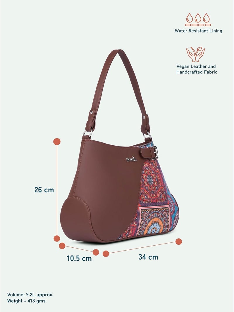 ZOUK Ira Handbag | Stylish Women's Handbag | Luxury Shoulder Bag for Women | Trendy | Fancy Ladies Handbags | Small Purse for Events | Water-Resistant | WavBeach - Image 4