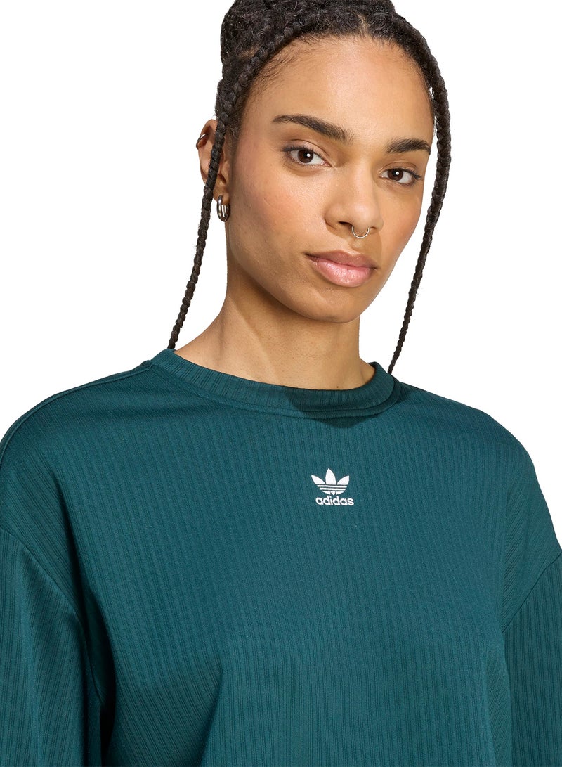 adidas Originals Essential Wide Ribbed T-Shirt  - Image 4