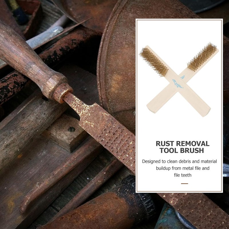 2pcs Steel Wire Rust Remover Brush Multi-Function Wire Cleaning Brush for Slag and Dust Removal Scraper for Industrial Rust Cleaning - Image 5