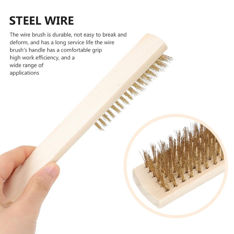 2pcs Steel Wire Rust Remover Brush Multi-Function Wire Cleaning Brush for Slag and Dust Removal Scraper for Industrial Rust Cleaning - Image 3