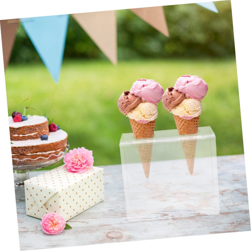 Clear Ice Cream Cone Holder Rack For Waffle Cones Stable Design For Parties Shops Family - Image 4