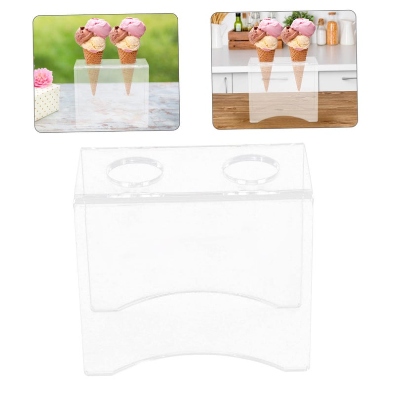Clear Ice Cream Cone Holder Rack For Waffle Cones Stable Design For Parties Shops Family - Image 5
