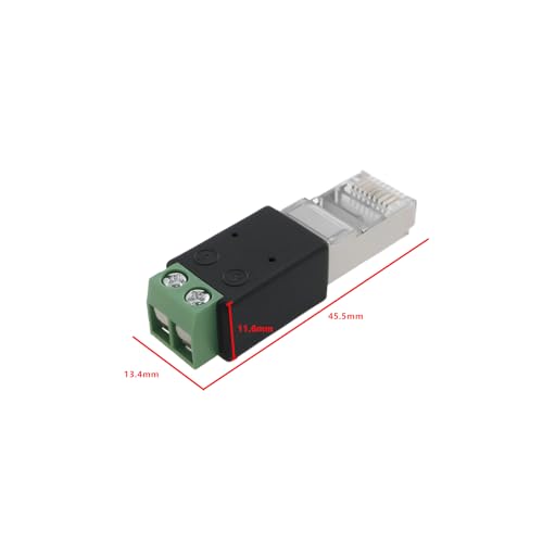 OTOTEC 3PCS RJ45 to RS485 Converter A Connects to PIN4 B Connects to PIN5 44x13x11mm RJ45 Connection Adapter to Achieve Data Transmission - Image 4