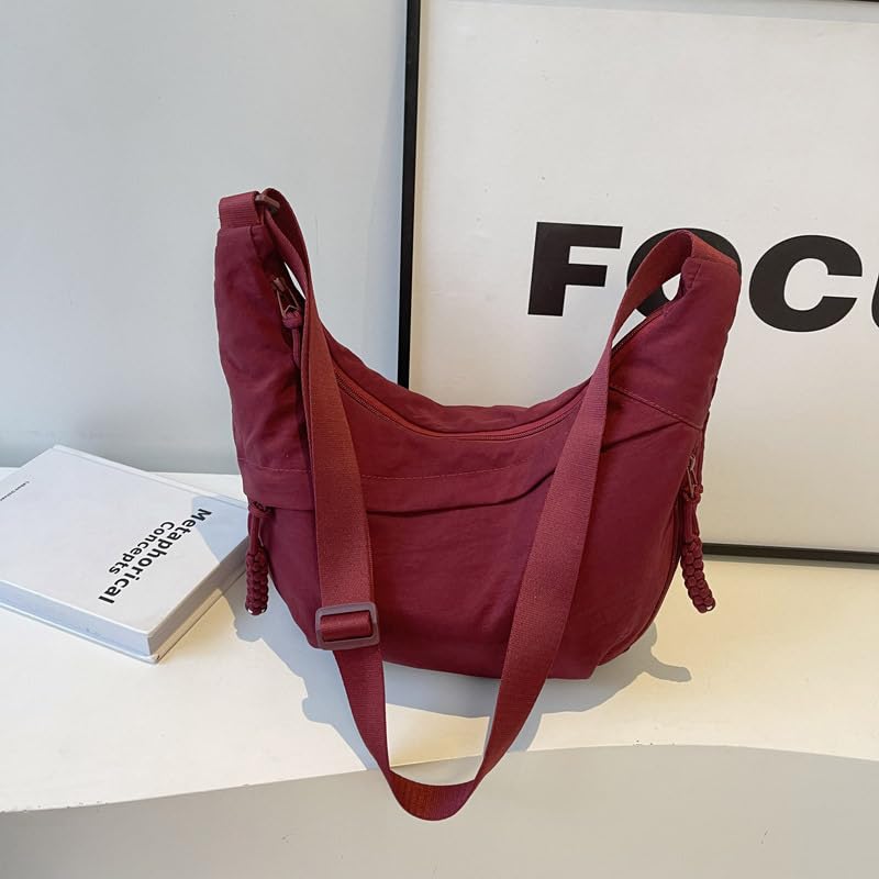 EMGILL Nylon Crescent Crossbody Bag for Women Shoulder Tote Handbag Casual Sling Bag Dumpling Purse Bag for Outdoor Travel - Image 3