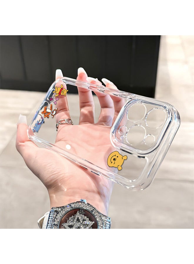 Inkaida Yingkaida Iphone 16 Case، غطاء ناعم للحماية الكاملة، مقاوم للخدوش والصدمات، للرجال والنساء، تصميم شفاف مرسوم مع Ni Bear - Image 3