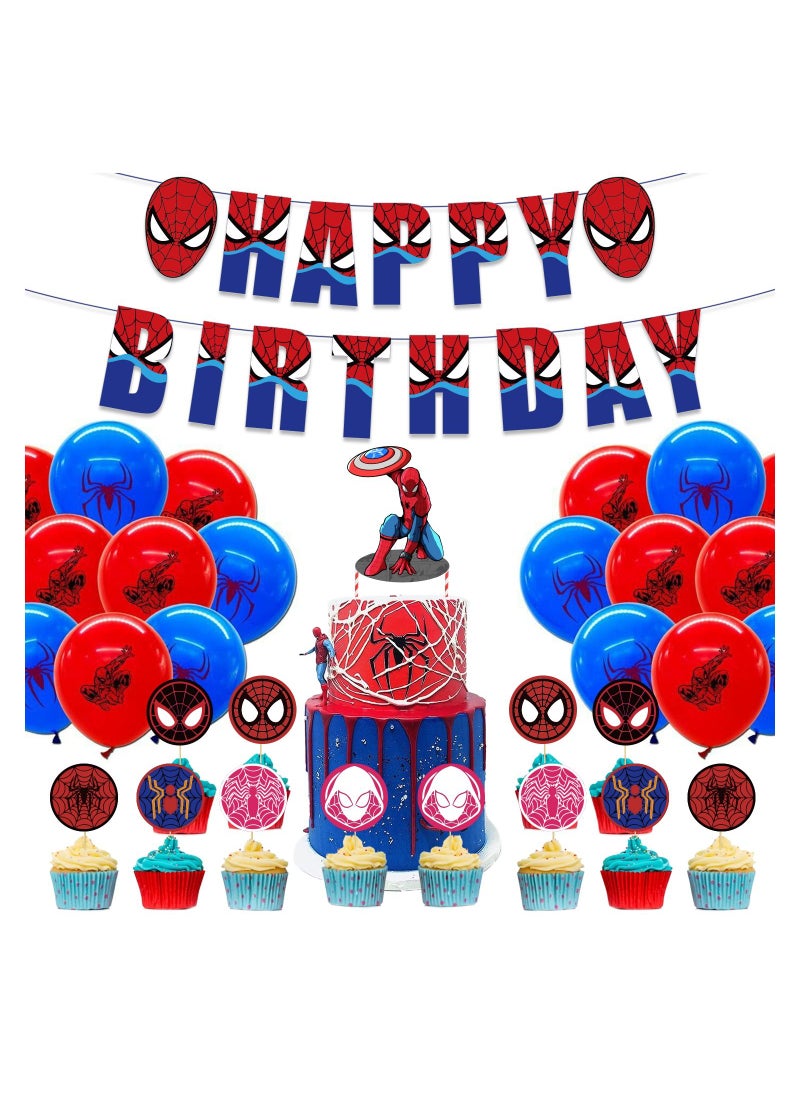 LA FIESTA - Spiderman Birthday Decoration Set for Kids - Image 1