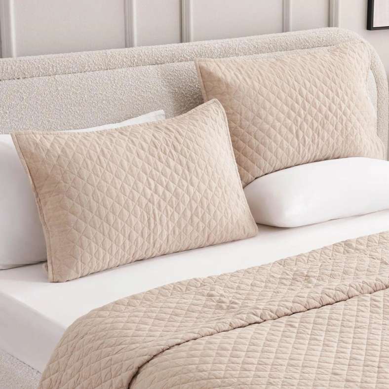 Pan Home طقم أغطية سرير من 3 قطع من مجموعة Vintage Diamond مقاس 220×240 سم - بيج - Image 3