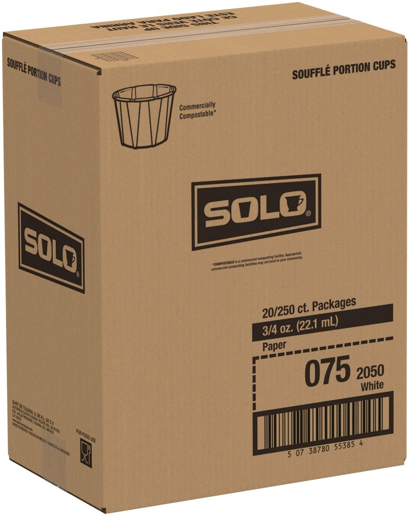 Solo 075-2050 0.75 oz Treated Paper Portion Cup (Case of 5000) - Image 4