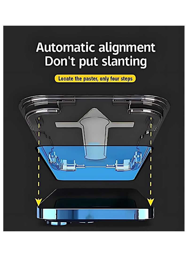 AJYAL Screen Protector iPhone 14/13/13 Pro [Premium Tempered Glass] Auto Alignment Frame Easy Installation, Tempered Glass HD Clear, Anti-Scratch, Anti-Fingerprint / IPhone 14/13/13 Pro - Image 4