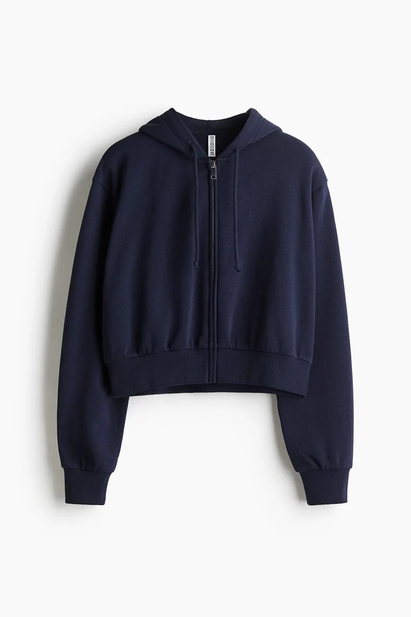 H&M Cropped zip-through hoodie