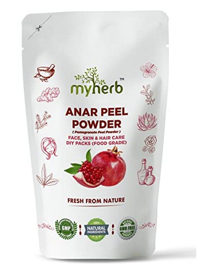 myherb 100% Pure Natural Organic Anar Peel Powder (Pumegranate Peel Powder) ;; For Hair And Face Care ;; For Skin ;; For Men And Women227 Gm/0.5 Lbs - Image 1