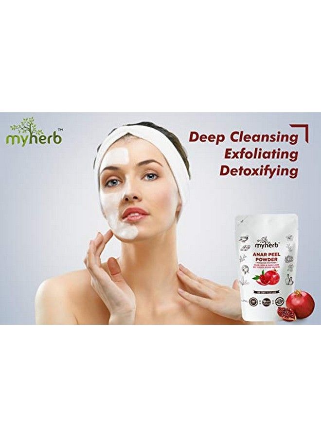 myherb 100% Pure Natural Organic Anar Peel Powder (Pumegranate Peel Powder) ;; For Hair And Face Care ;; For Skin ;; For Men And Women227 Gm/0.5 Lbs - Image 3