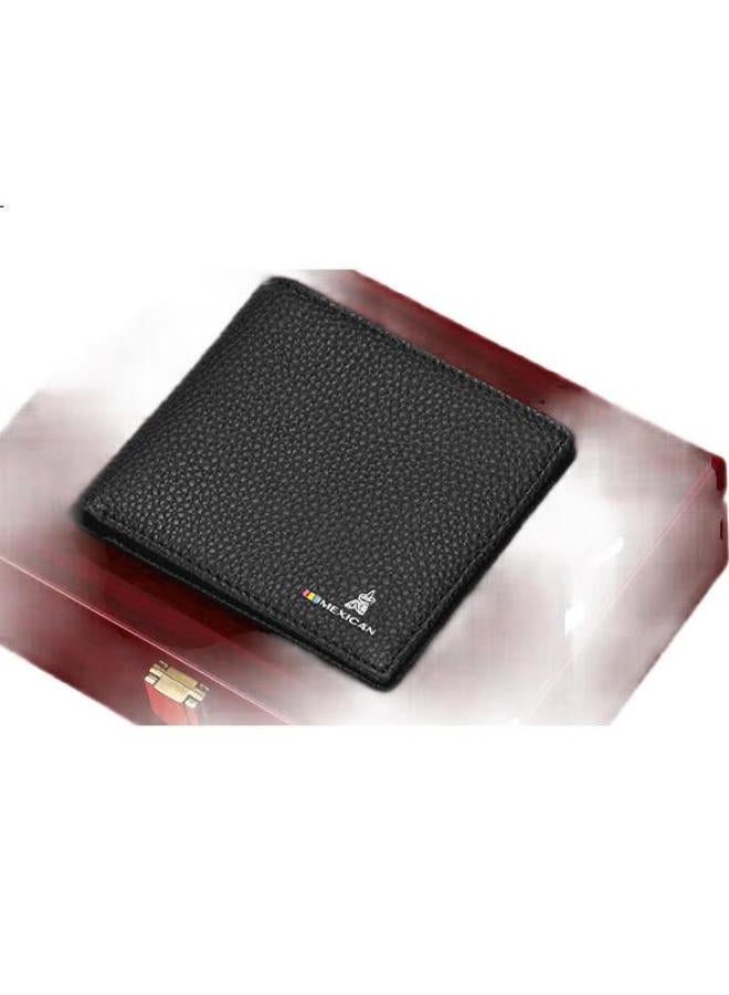 Scarecrow Men'S Wallet, Top-Grain Leather, Fashionable Billfold, High-End Gift Box, Father'S Day Gift, Practical Present For Dad - Image 1